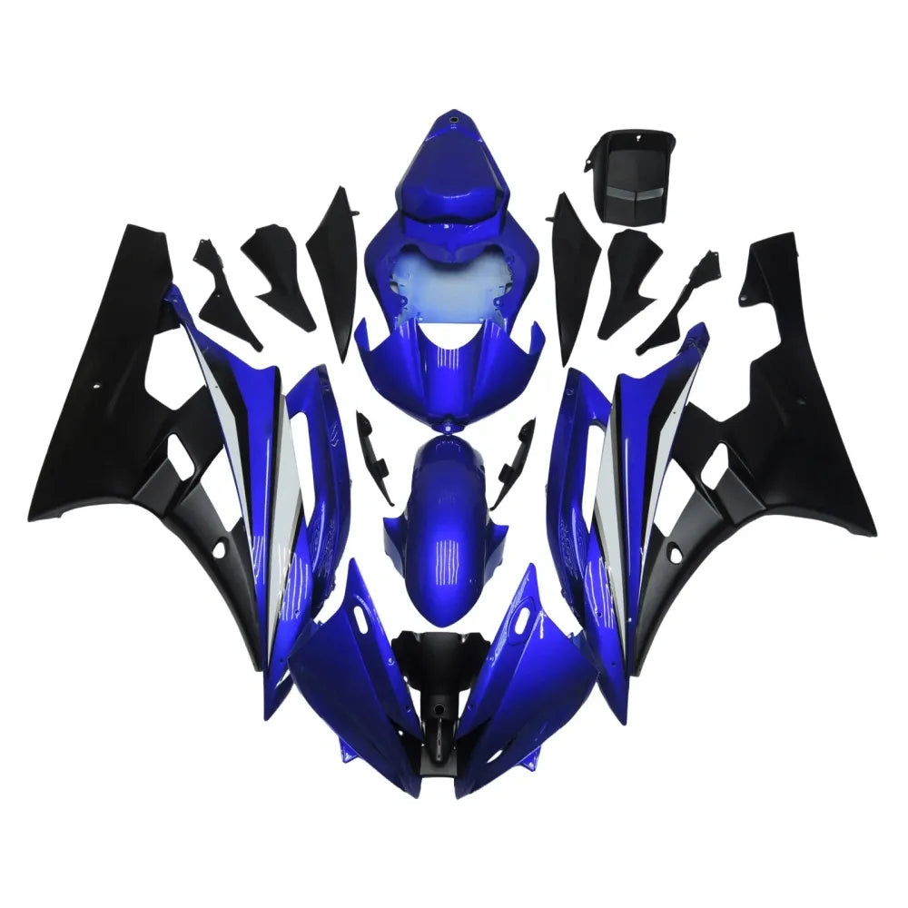 Dark Blue Black Fairing Kit For Yamaha YZF-600 R6 2006-2007