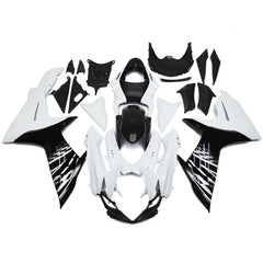 Black and White Fairing Kit For Suzuki GSXR600/GSXR750 2011-2019 