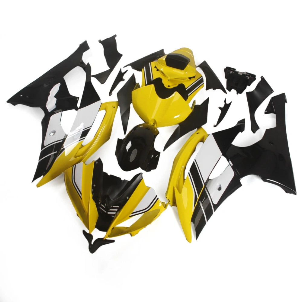 Yellow and Black Fairing Kit For Yamaha YZF-600 R6 2008-2016