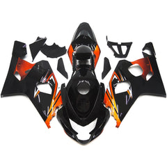 Black Orange Fairing Kit For Suzuki GSXR600/GSXR750 2004-2005 