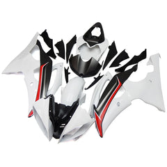 Black and White Fairing Kit For Yamaha YZF-600 R6 2008-2016