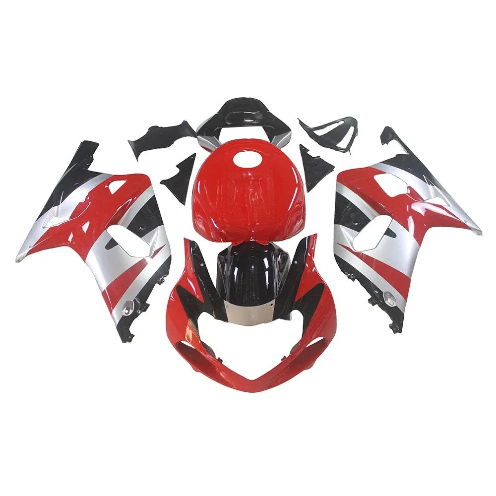 Red Black and White Fairing Kit For Suzuki GSXR600/GSXR750 2001-2003 