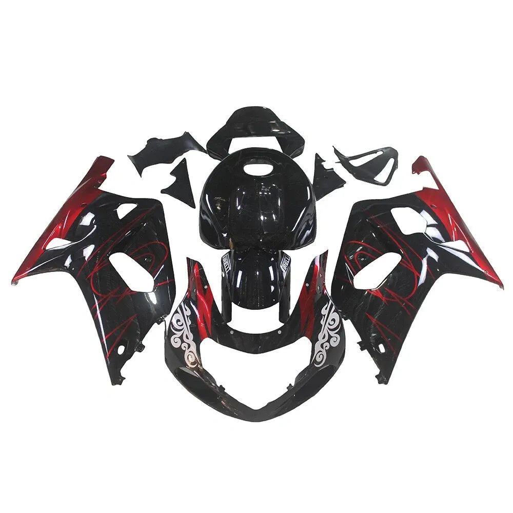 Red Black Fairing Kit For Suzuki GSXR600/GSXR750 2001-2003 
