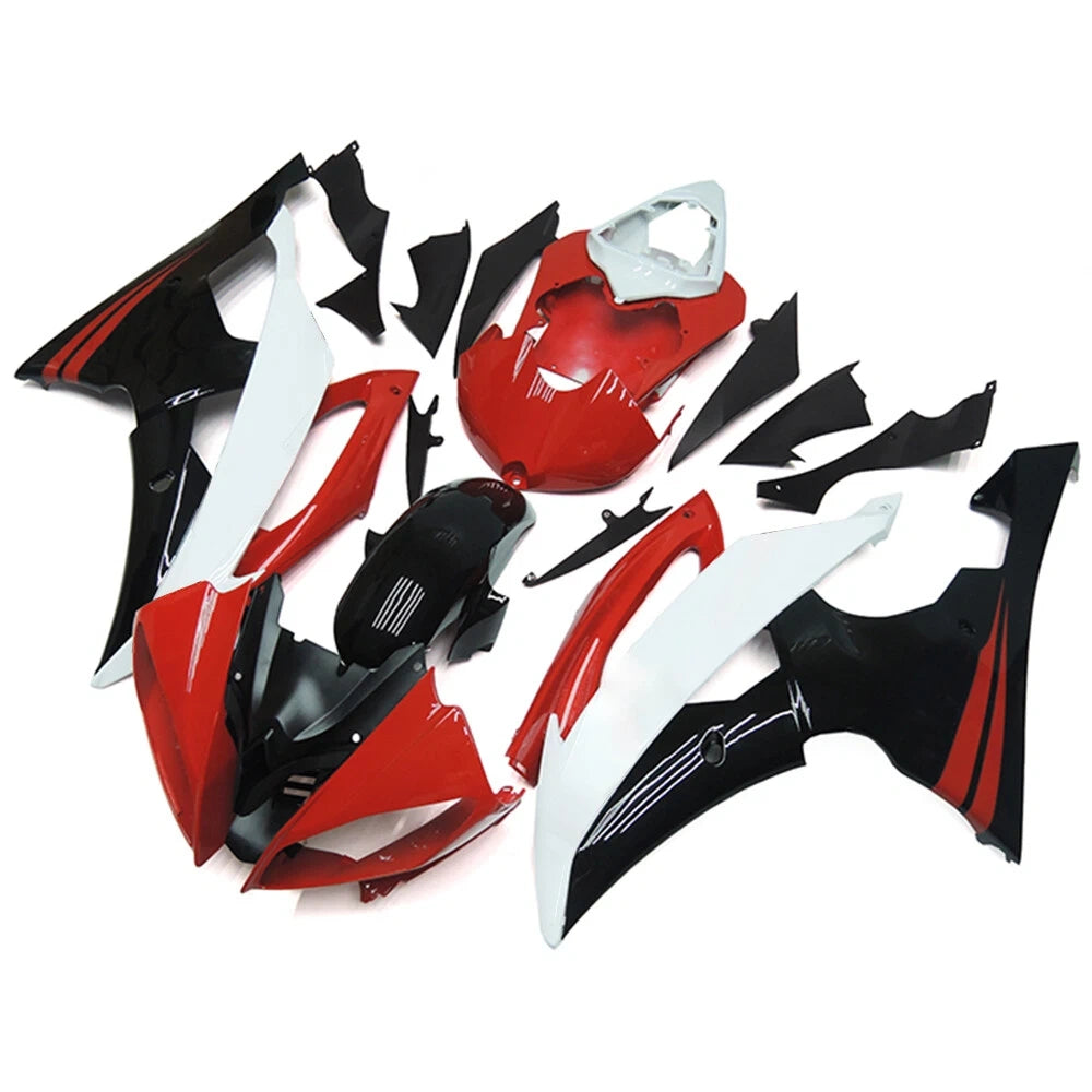 Red Black Fairing Kit For Yamaha YZF-600 R6 2008-2016