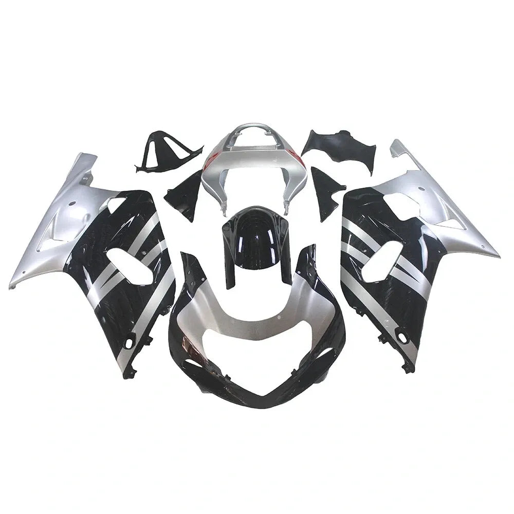 Black and White Fairing Kit For Suzuki GSXR600/GSXR750 2001-2003 