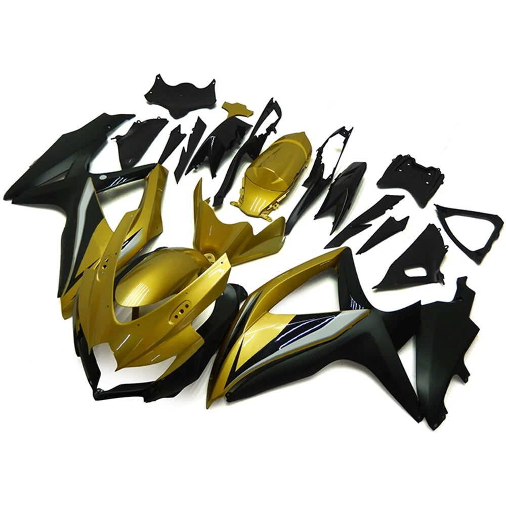 Gold and Black Fairing Kit For Suzuki GSXR600/GSXR750 2008-2010 