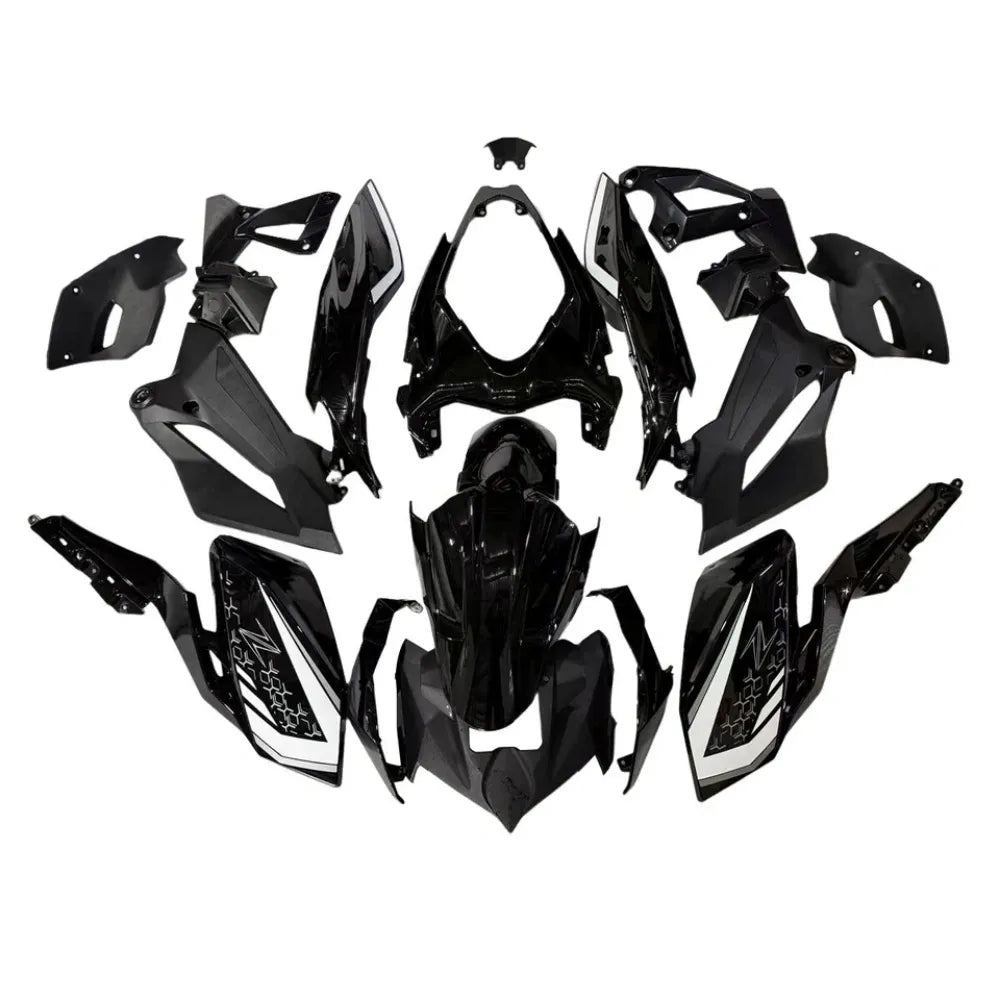 Black and White Fairing Kit For Kawasaki Z400 2018-2020