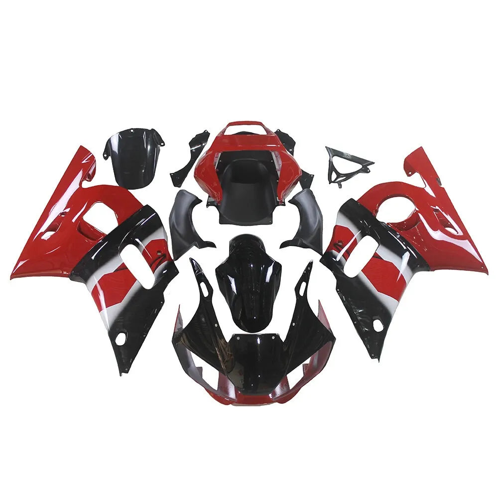 Red Black Fairing Kit For Yamaha YZF-600 R6 1998-2002