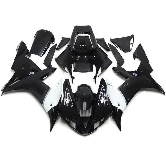 Black and White Fairing Kit For Yamaha YZF1000 R1 2002-2003