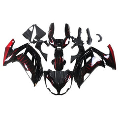 Black Red Flame Fairing Kit For Yamaha YZF1000 R1 2002-2003