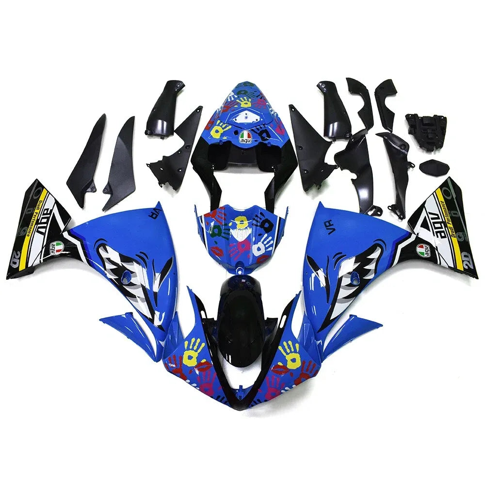 Blue Black Fairing Kit For Yamaha YZF1000 R1 2009-2011