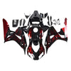 Black and Red Flame Fairing Kit For Honda CBR1000RR 2006-2007